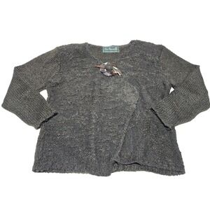 Vintage Cira Esposita Italian Textured Knit Cardigan Toggle Closure‎
